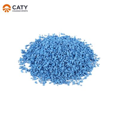 Elastische EPDM Farbgranulate, blaue Gummipellets für Spielplätze