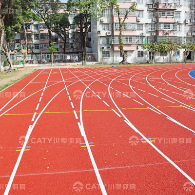 IAAF-zugelassene vorgefertigte Gummi-Laufbahn Tartan-Spuren Athletikbahn für professionelle Sportstätten