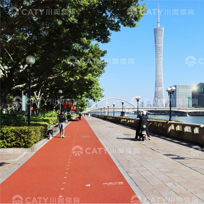 China Running Track Installation Fabriken gemacht All-Weather EPDM Trail Oberfläche Gummi Sportboden für den Außenbereich