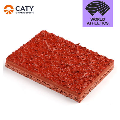 IAAF-Sandwich-System Synthetische Sportbahn EPDM Gummi Laufbahn Oberflächenmaterial EPDM SBR Reifengranulate
