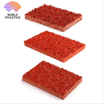Hochtragende gummierte Athletikbahnoberfläche durch professionelle Wettkampfqualität Material EPDM SBR Granulate