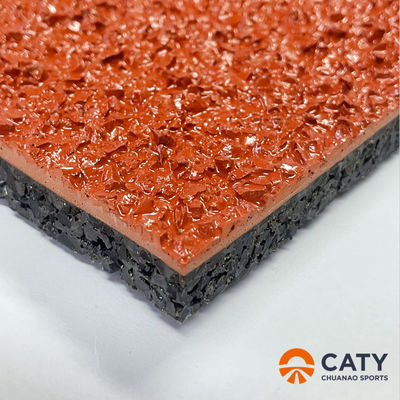 Hochtragende gummierte Athletikbahnoberfläche durch professionelle Wettkampfqualität Material EPDM SBR Granulate