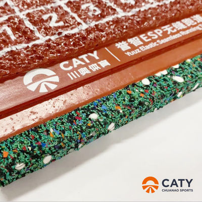 14mm Schnellinstallations-Gummibelag aus Recyclingmaterial für Outdoor-Laufbahnen
