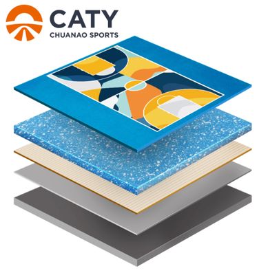 Langlebiger, halb vorgefertigter Multisportplatz, nahtlose, rutschfeste Oberfläche für Schulen und Gemeinden