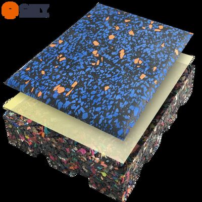 Hochleistungs-Premium-Gummifliesen mit Farb-Fleck für Gymnastikböden und kommerzielle Fitnessbereiche