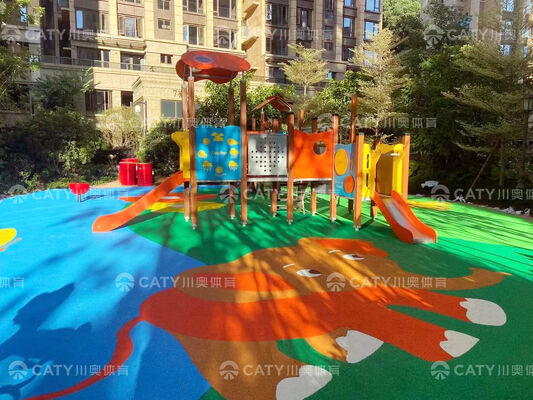 Fabrikpreis EPDM Granulat Gummi Mulch Material Rutschfeste Spielplatz 1-4 mm Dicke 20% EPDM Gummigehalt