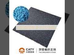 Farbenfrohe Premium-Kautschukfliesen, ungiftige 30% EPDM-Granulate gemischt mit 70% SBR-Granulaten für Fitnessfloor