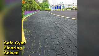 Hundeknochen-Gummifliesen für Fitnessstudios, einfache Installation